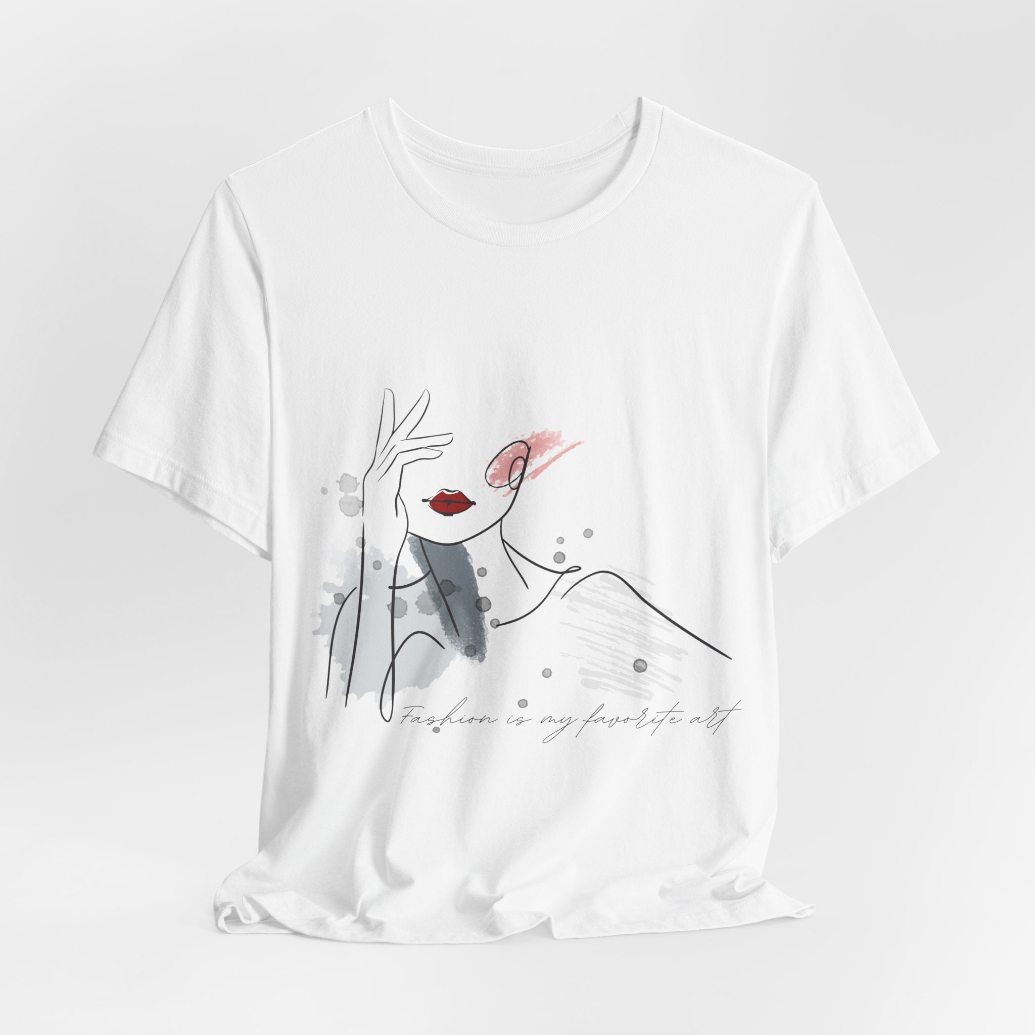 T-Shirt aus Jersey — "Line Art Portrait"