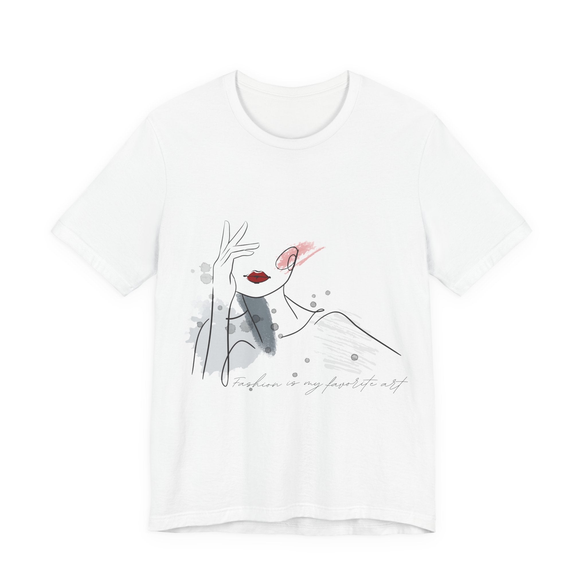 T-Shirt aus Jersey — "Line Art Portrait"